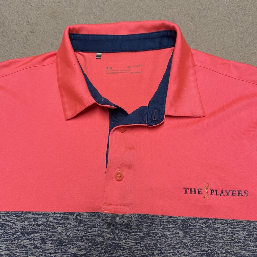 Under Armour Golf Polo Mens XL Colorblock The Players Performance Stretch